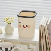 Cute small mini desktop trash can 2024 new home dormitory living room office storage bucket with high appearance level Specification image